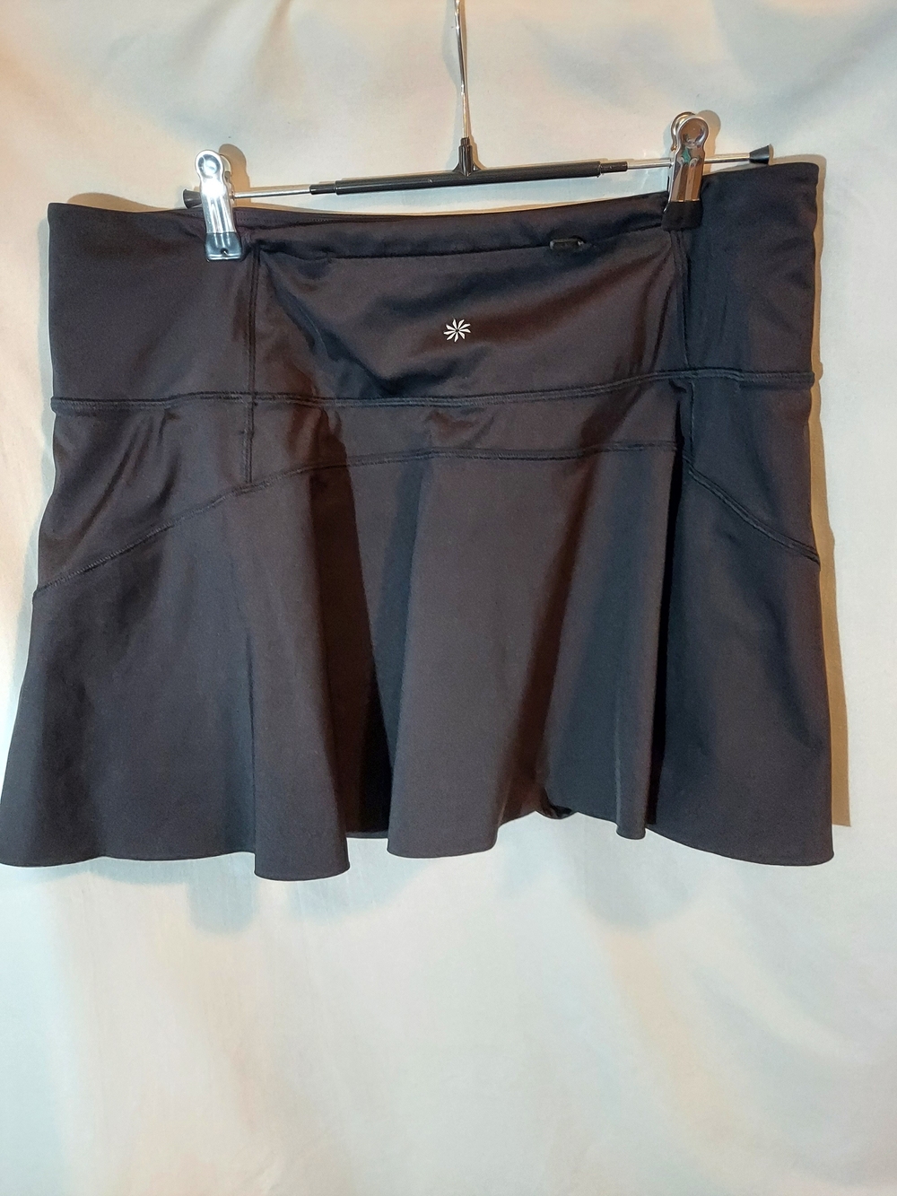 Athleta Black Ace Tennis Skort Pleated Athletic Mini Skirt Size L - Picture 2 of 9